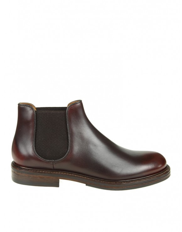 DOUCAL'S LEATHER BOOTS AND COLOR BORDEAUX
