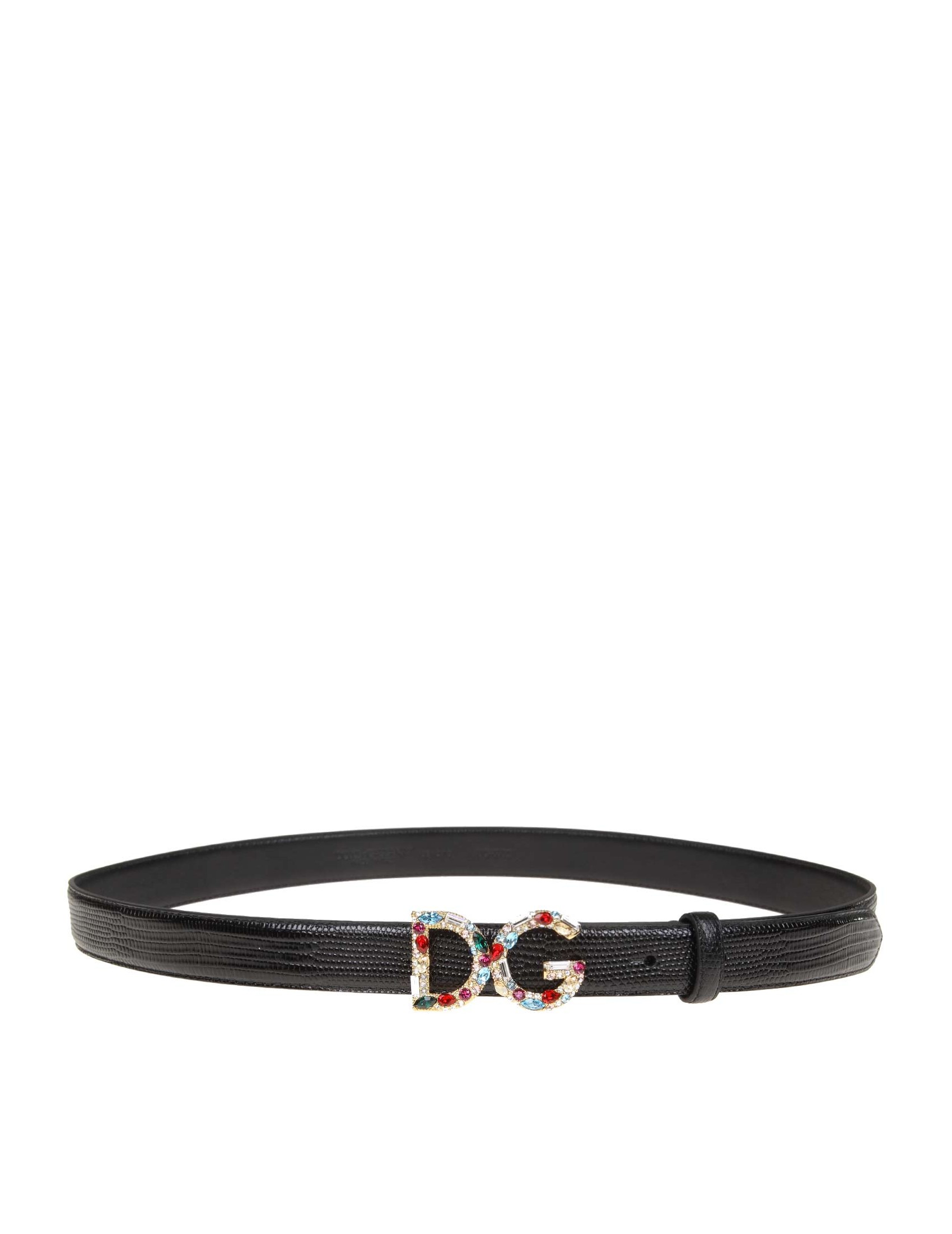 WOMAN BELT WITH MULTICOLOR CRYSTAL BUCKLE
