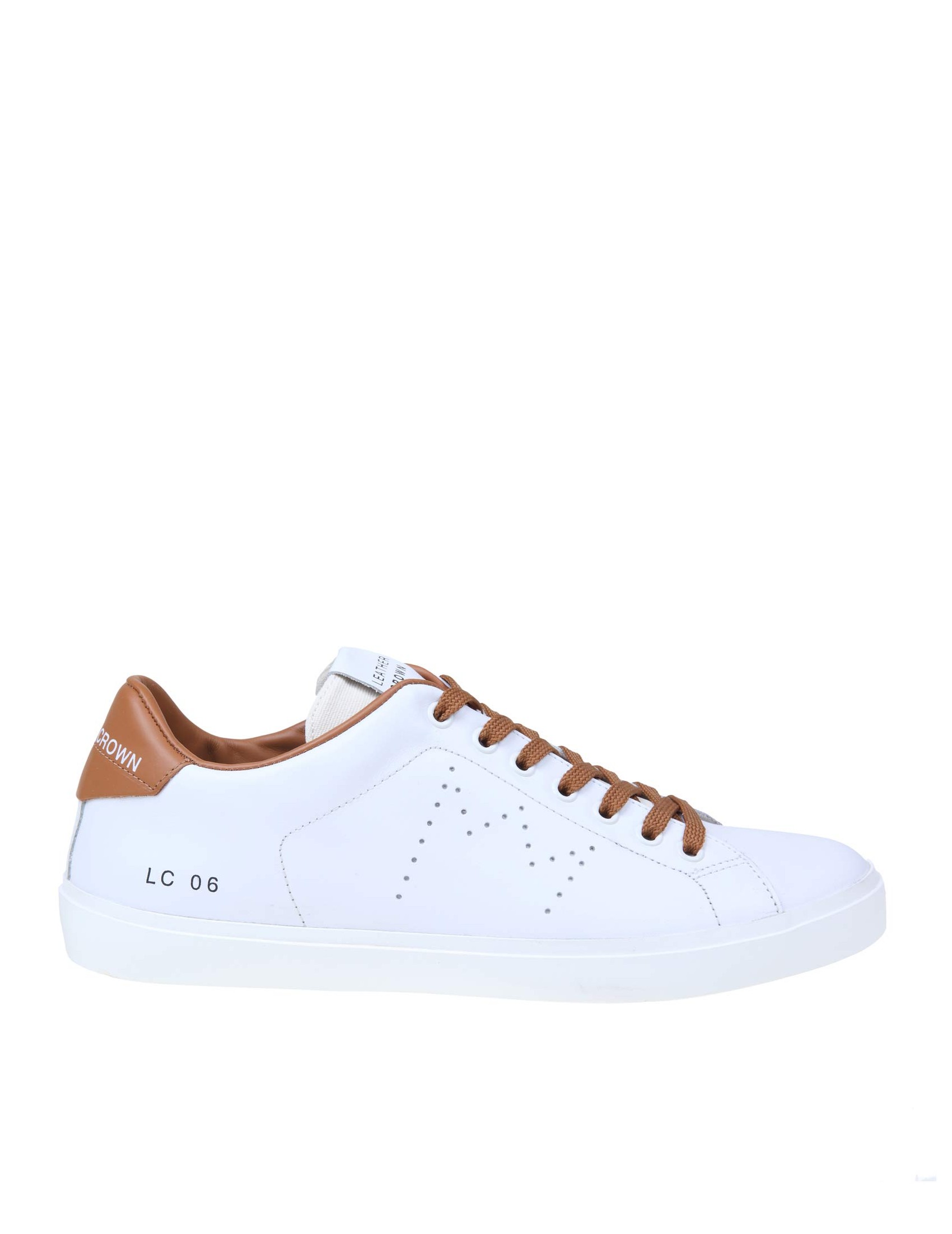 Leather Crown Sneakers Men MLC791NEROBIANCOBROWN Leather 118,13€