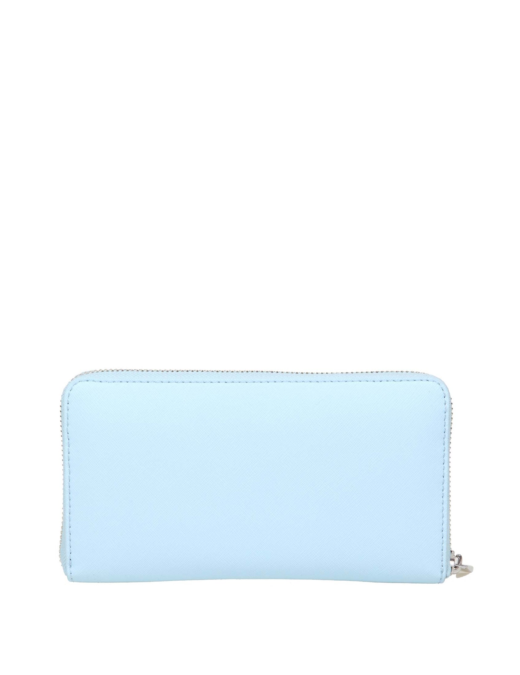 TORY BURCH ROBINSON WALLET IN LIGHT BLUE LEATHER