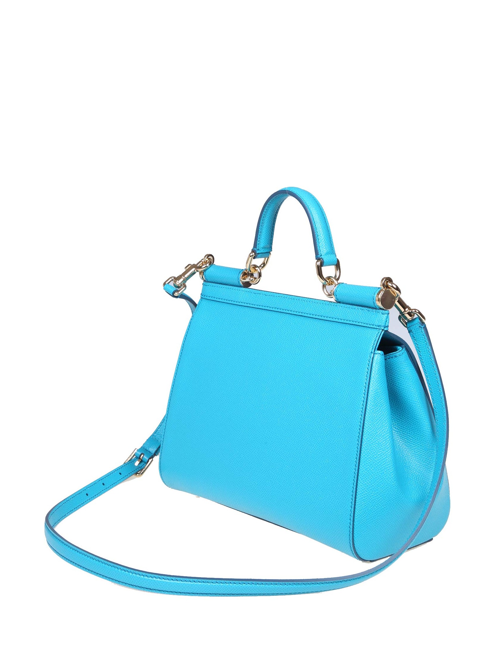 DOLCE & GABBANA MEDIUM SICILY BAG IN DAUPHINE LEATHER