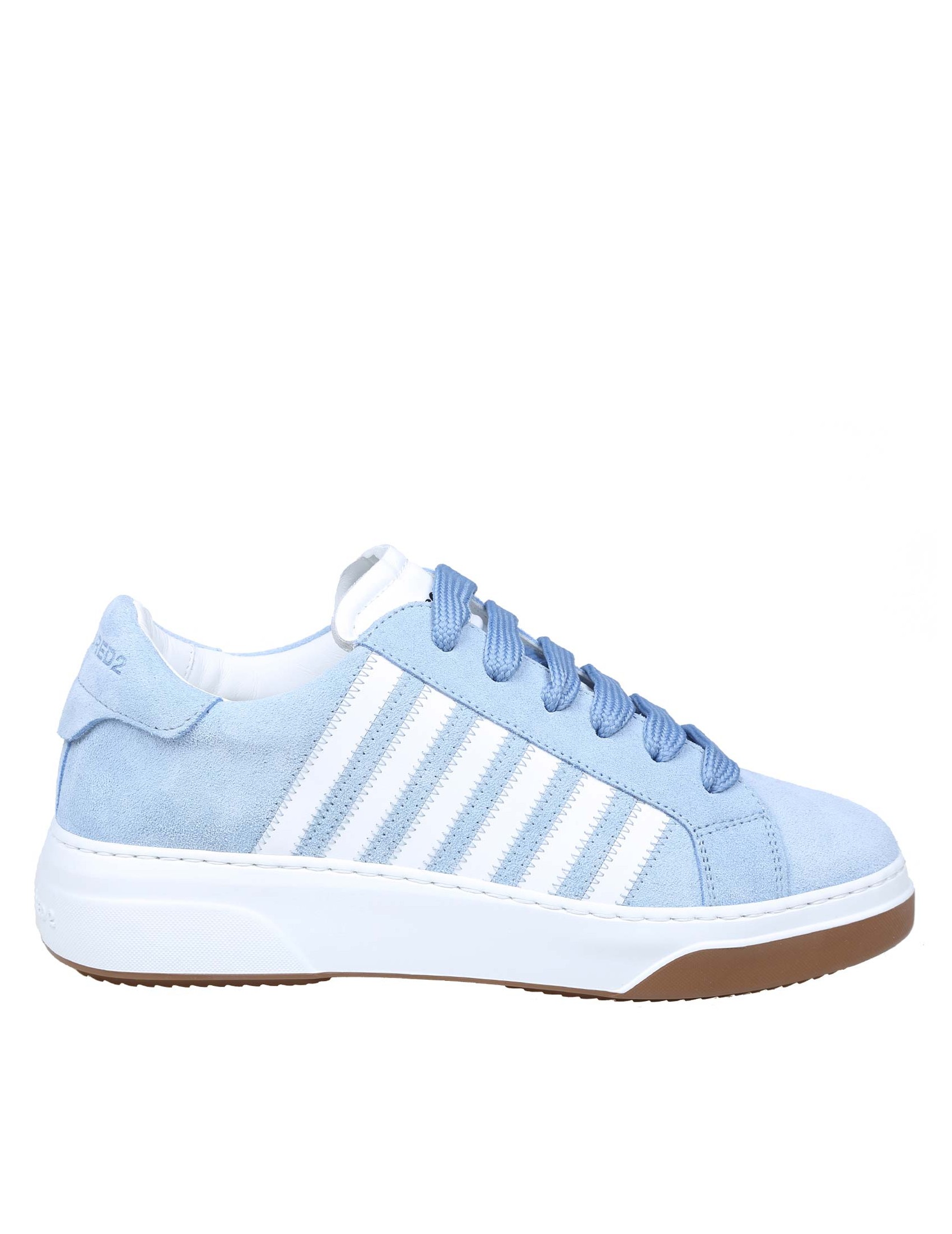 DSQUARED2 SNEAKERS IN LIGHT BLUE SUEDE