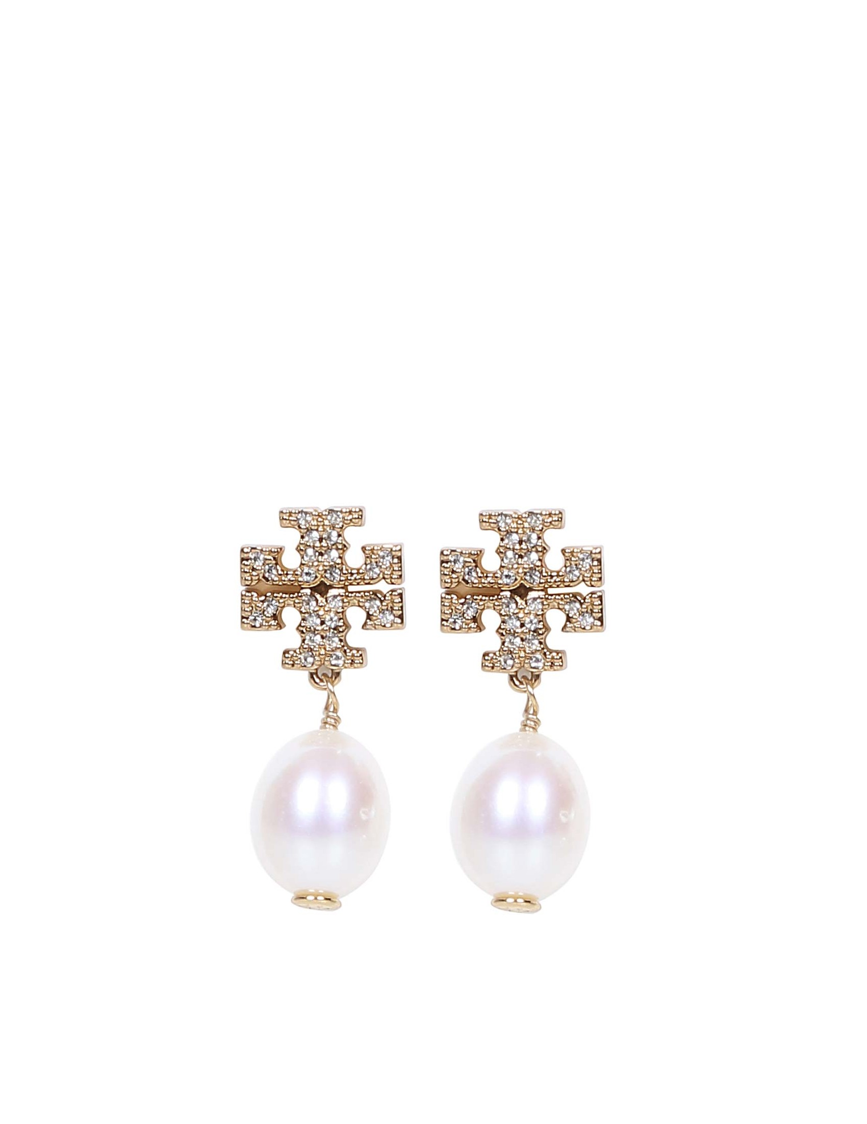 TORY BURCH PENDANT EARRINGS KIRA WITH PEARLS TORY BURCH PENDANT EARRINGS KIRA WITH PEARLS