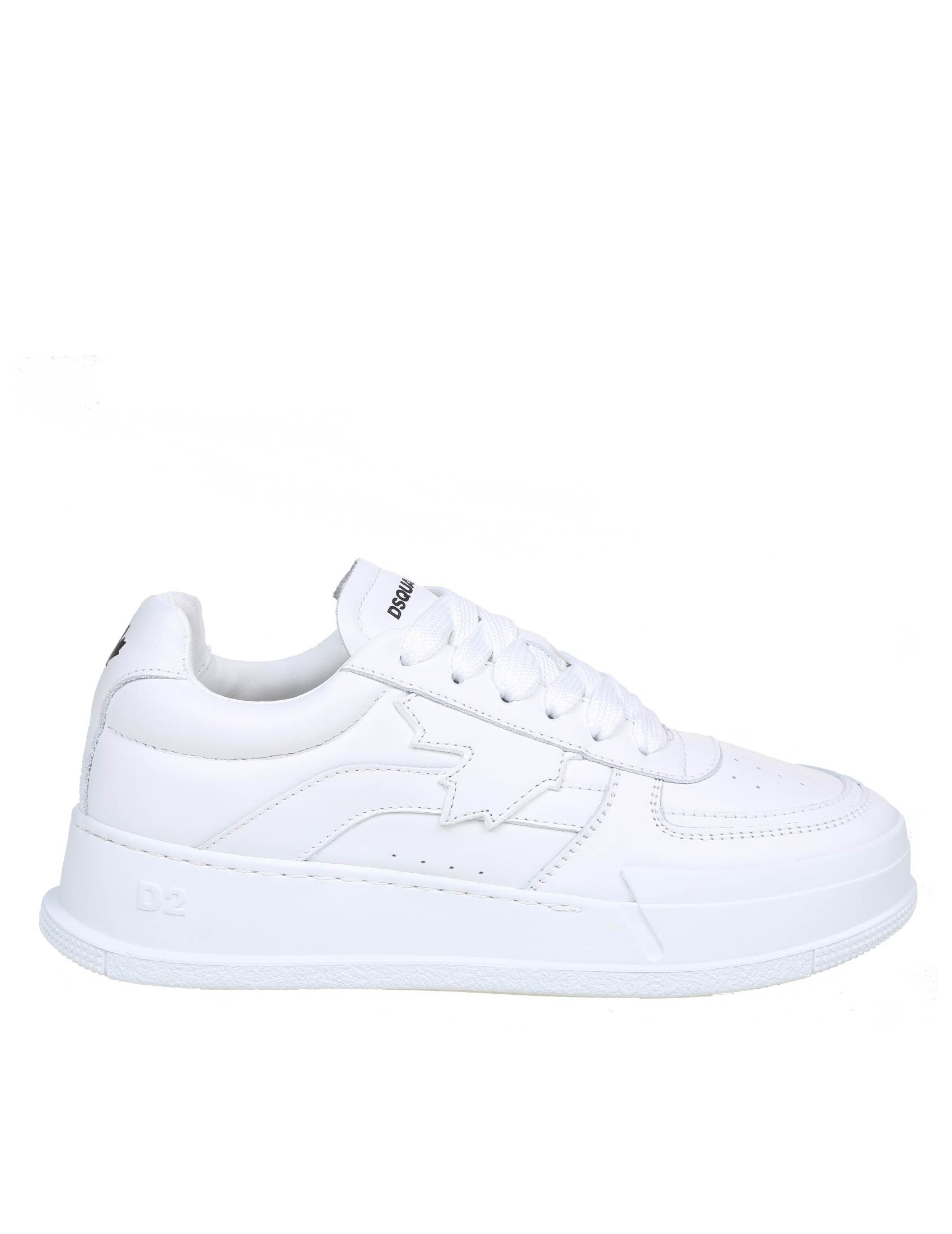 DSQUARED2 SNEAKERS IN WHITE LEATHER