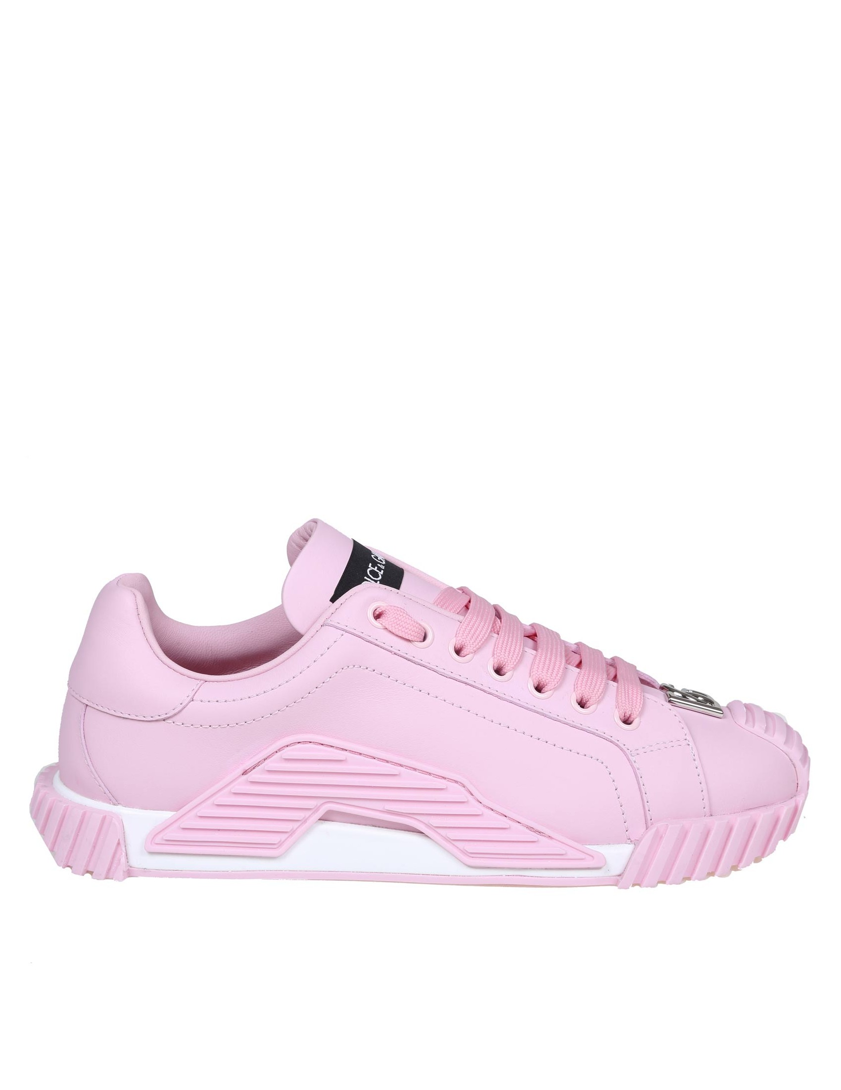 DOLCE & GABBANA SNEAKERS IN PINK COLOR LEATHER