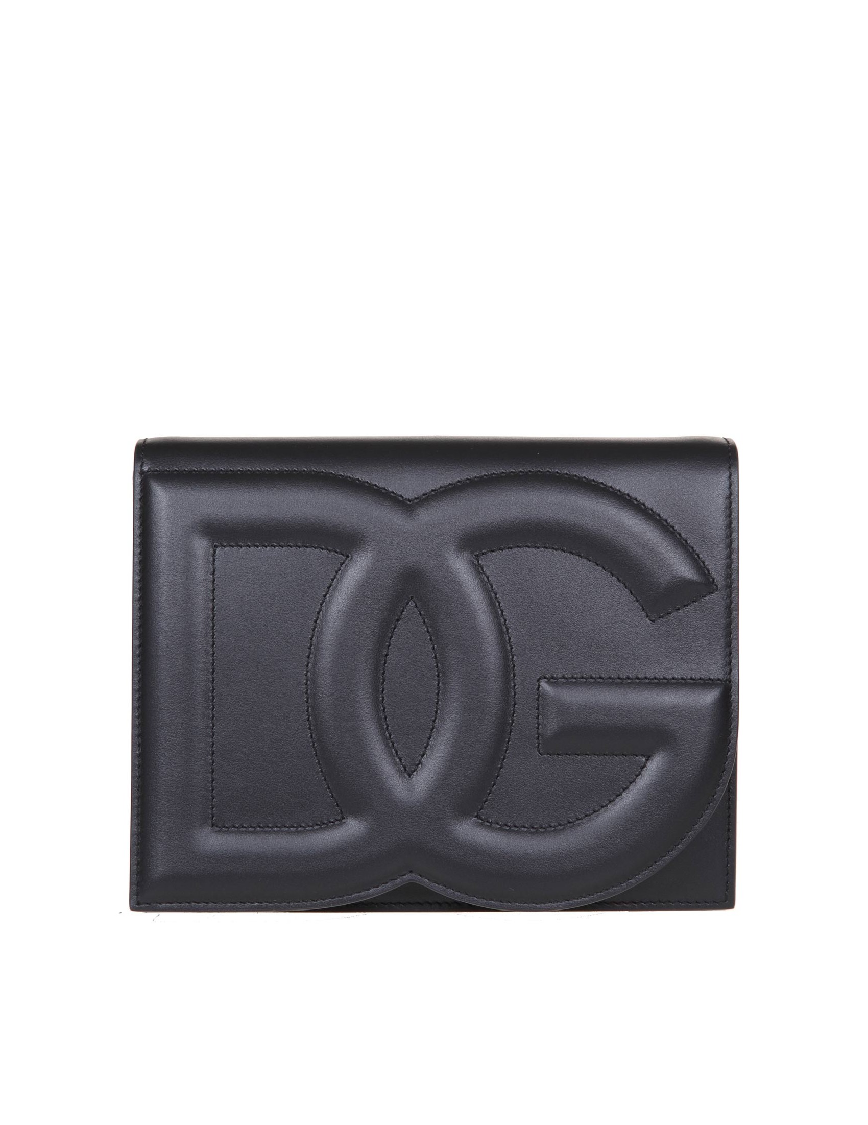 DOLCE & GABBANA CROSSBODY BAG IN LEATHER WITH LOGO