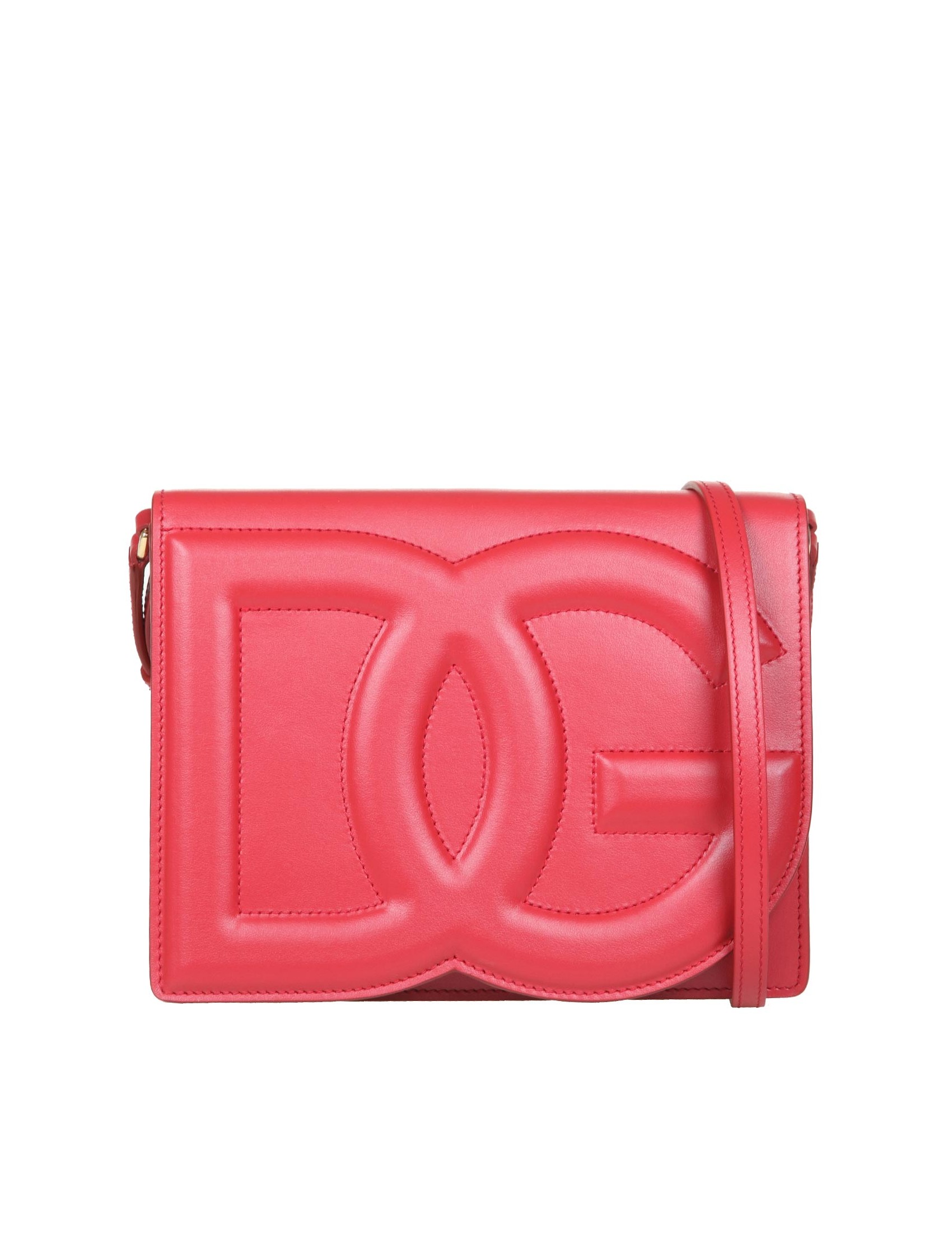 DOLCE & GABBANA CROSSBODY BAG IN LEATHER WITH LOGO