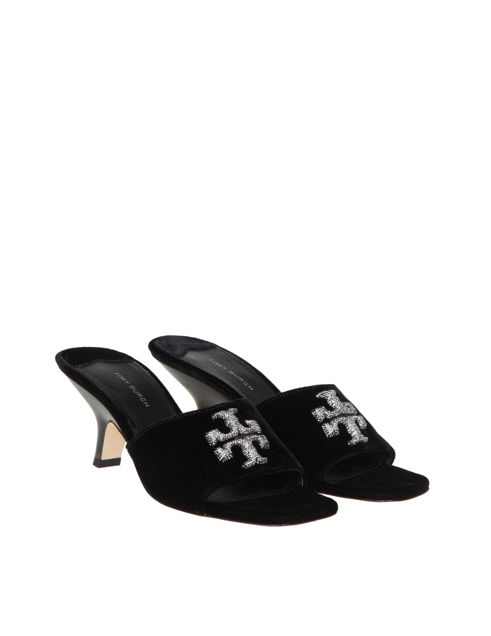 TORY BURCH ELEANOR MULE IN BLACK VELVET TORY BURCH ELEANOR MULE IN BLACK VELVET