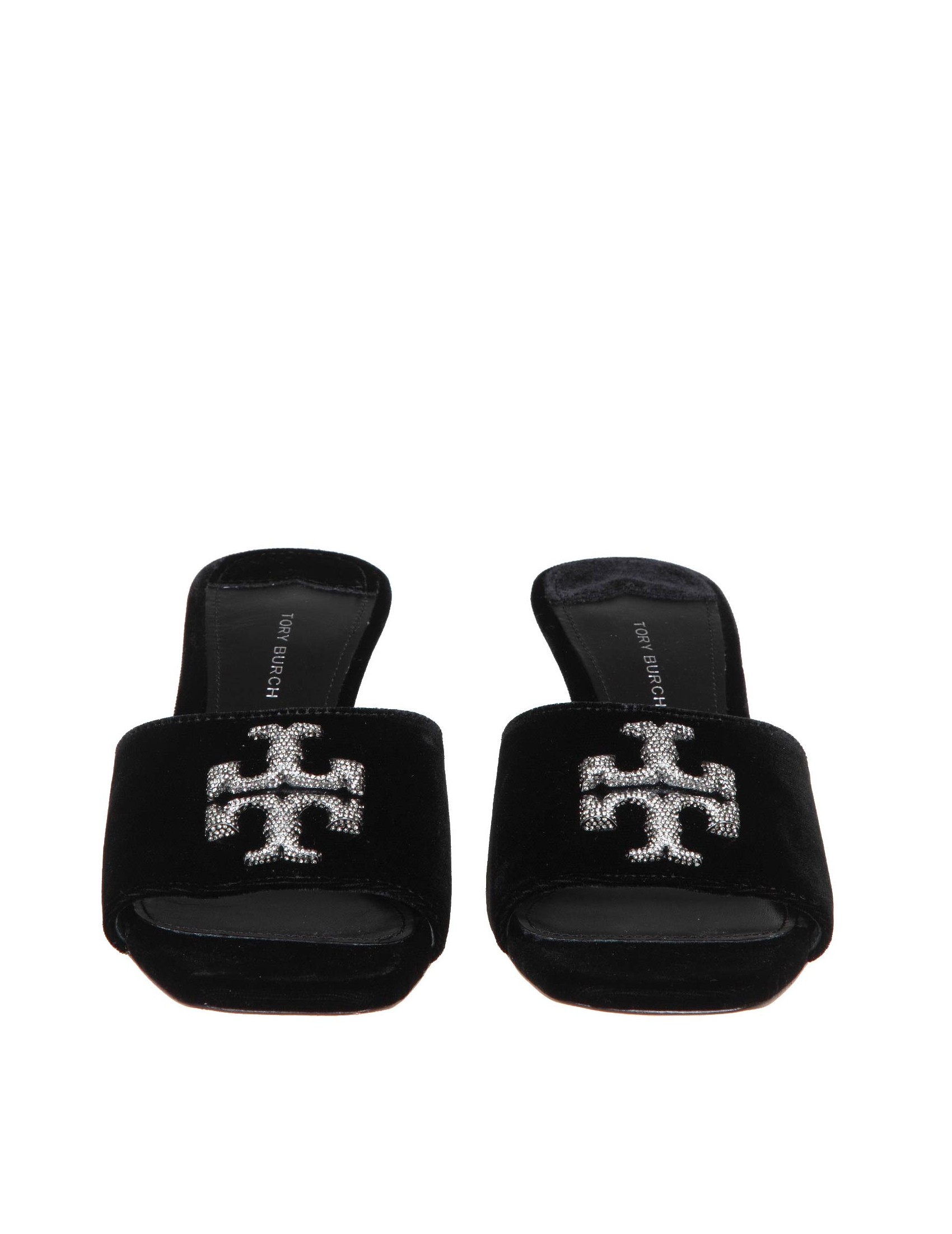 TORY BURCH ELEANOR MULE IN BLACK VELVET TORY BURCH ELEANOR MULE IN BLACK VELVET