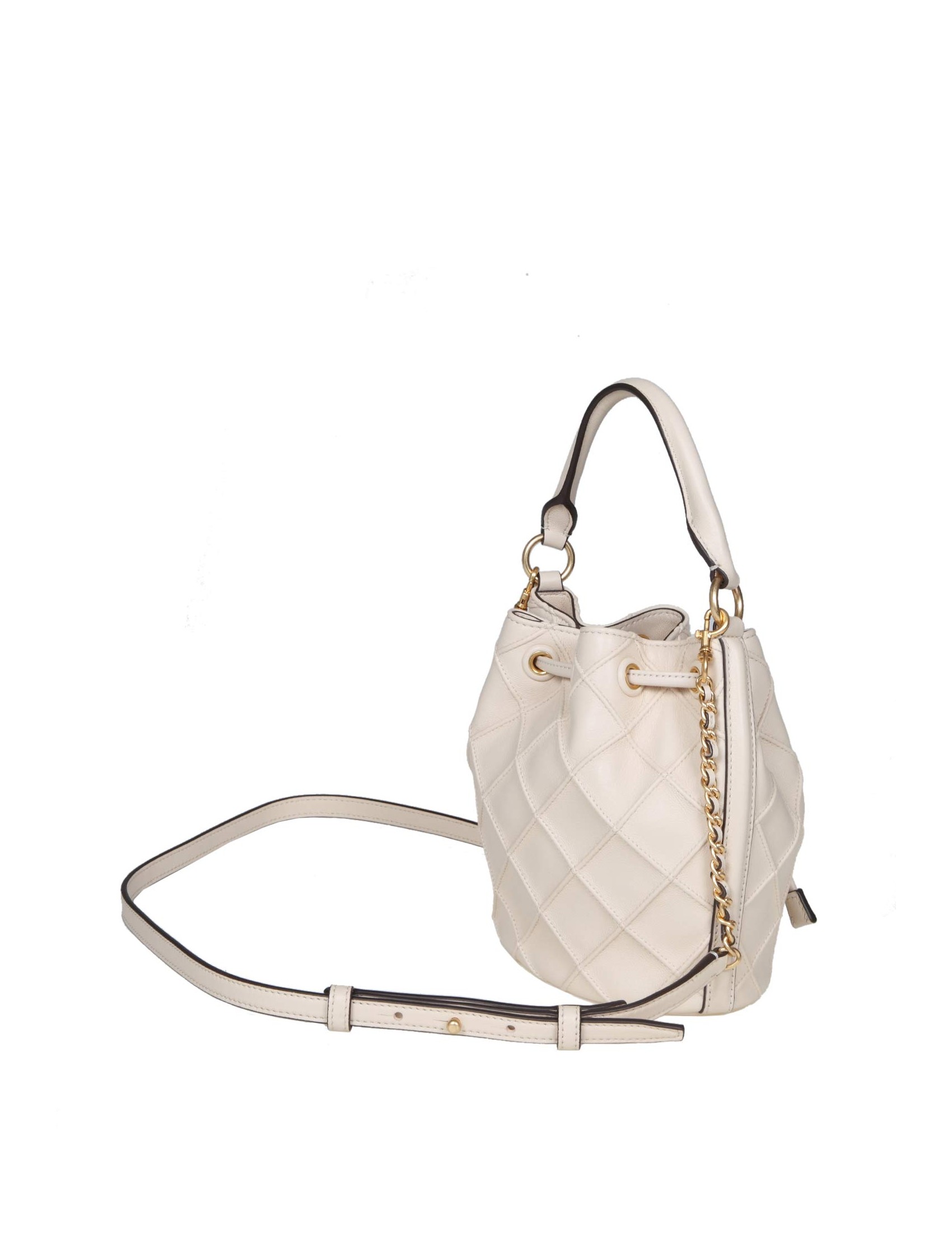 TORY BURCH FLEMING SOFT BUCKET COLOR NEW CREAM