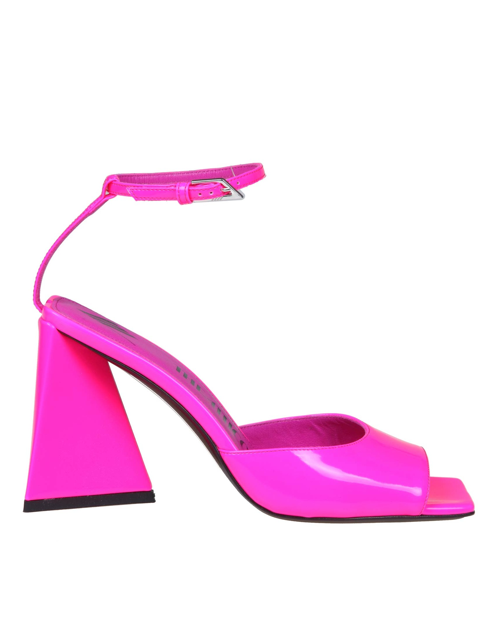 THE ATTICO PIPER SANDAL IN FLUO PINK PAINT