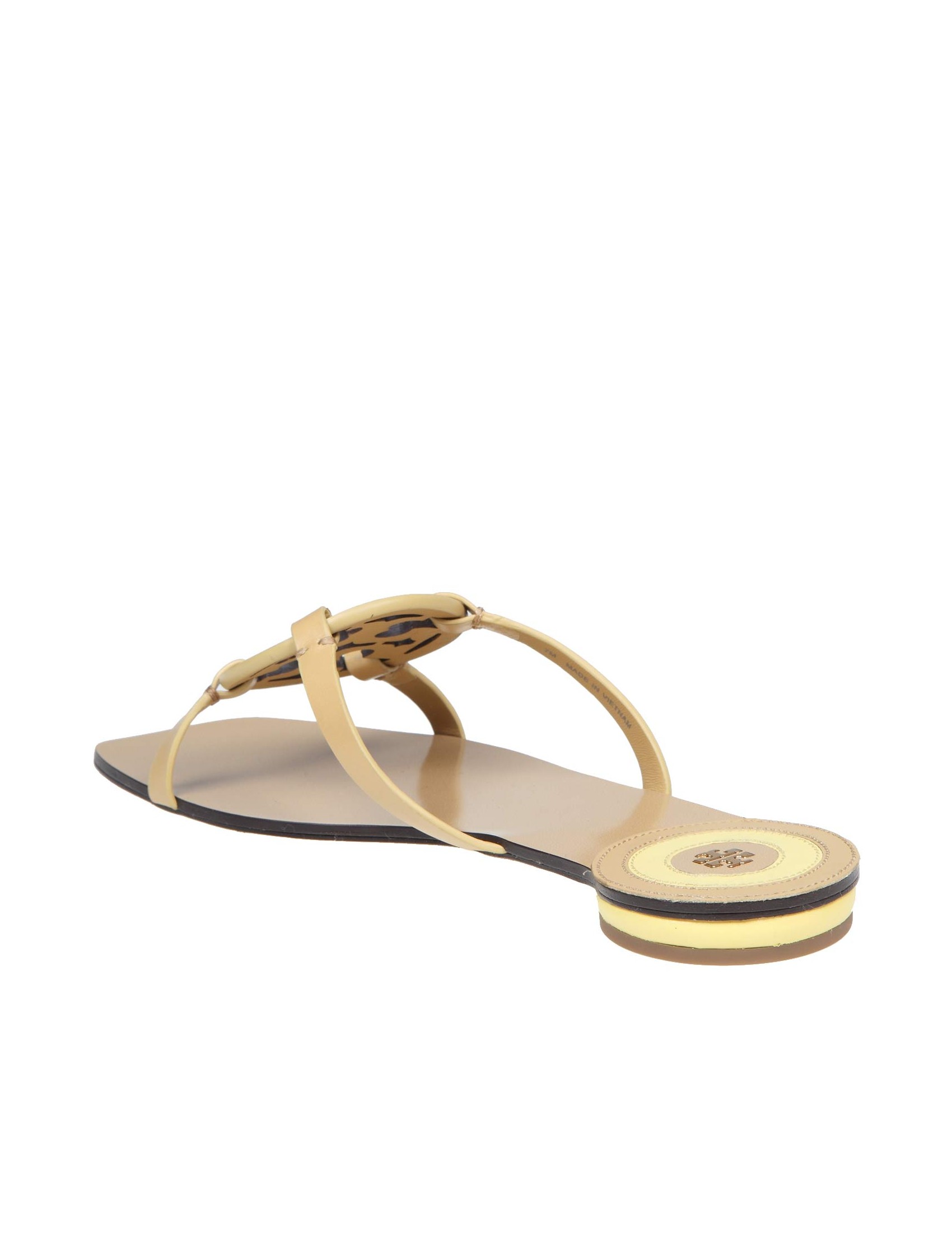 TORY BURCH MILLER SANDAL IN LEATHER WITH LOGO