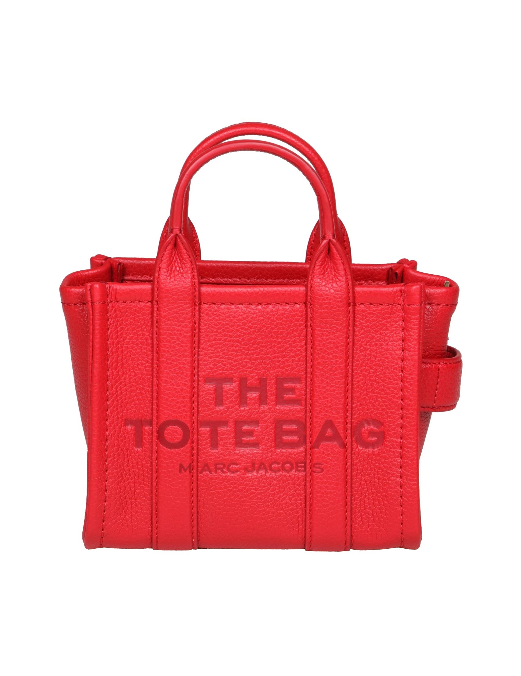 MARC JACOBS MICRO TOTE IN RED LEATHER