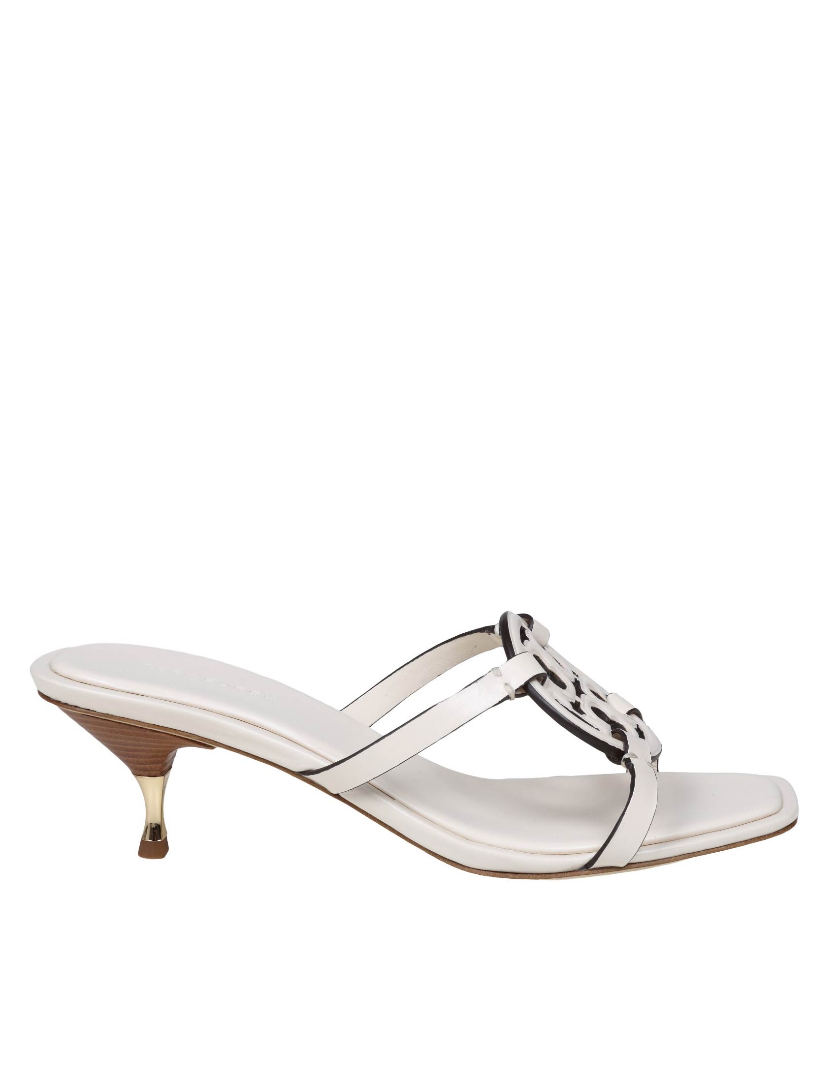 TORY BURCH MILLER SANDAL IN CREAM COLOR LEATHER