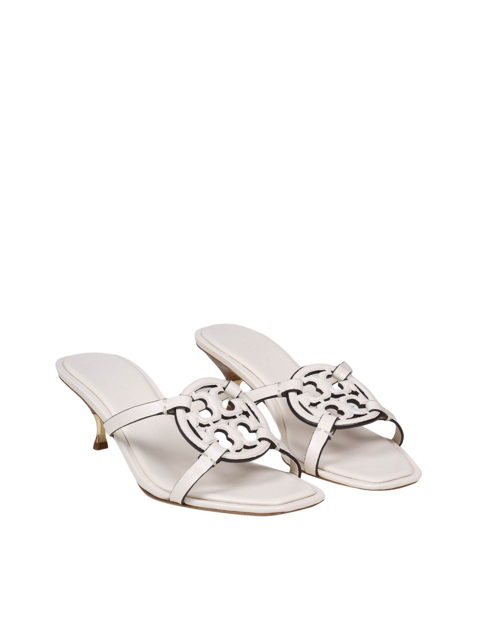 TORY BURCH MILLER SANDAL IN CREAM COLOR LEATHER TORY BURCH MILLER SANDAL IN CREAM COLOR LEATHER