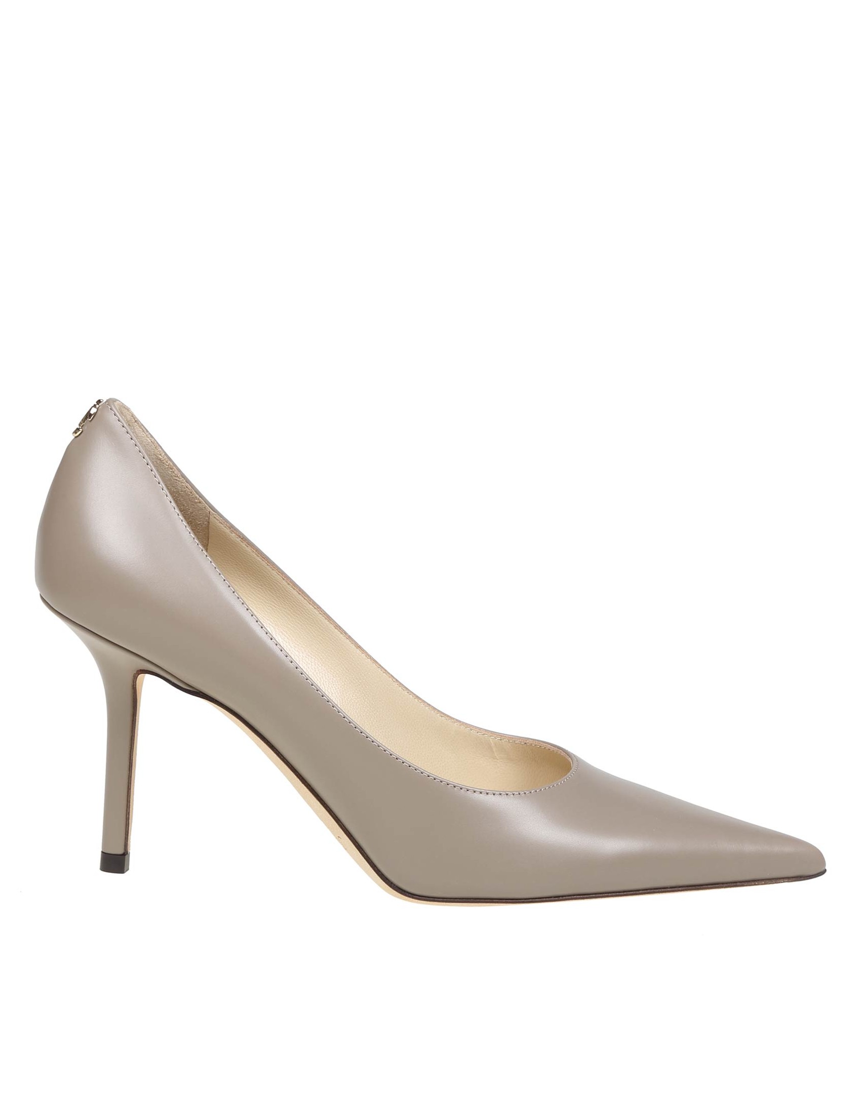 JIMMY CHOO PUMP LOVE 85 IN TAUPE COLOR LEATHER