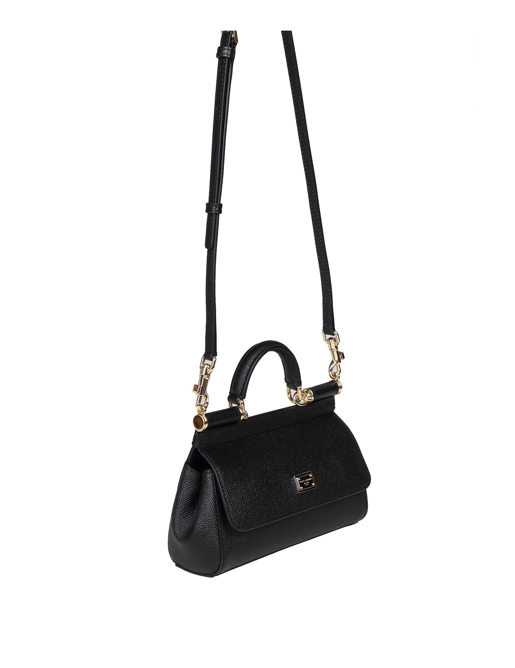 dolce gabbana small sicily bag in dauphine leather