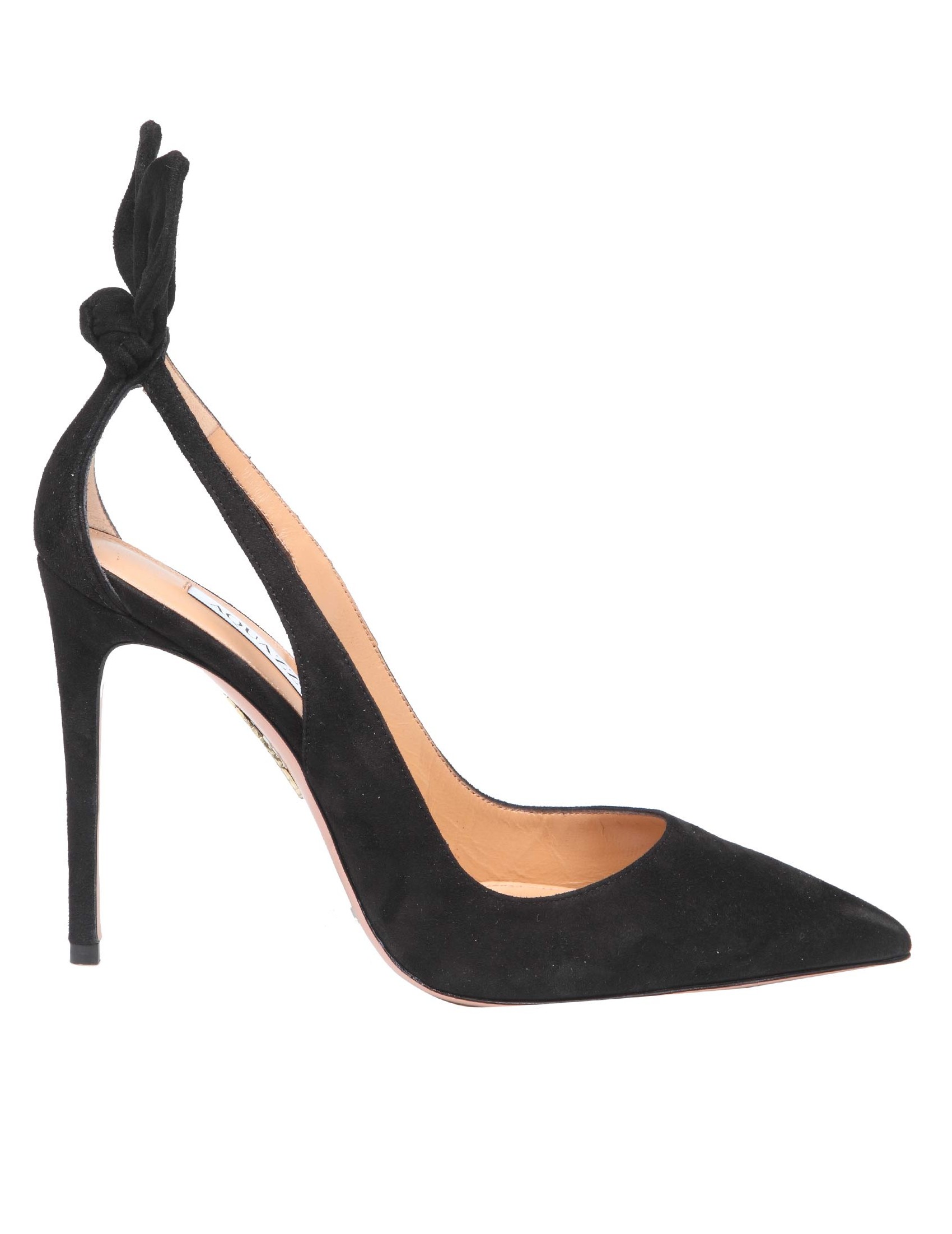 AQUAZZURA DENEUVE PUMP IN BLACK SUEDE