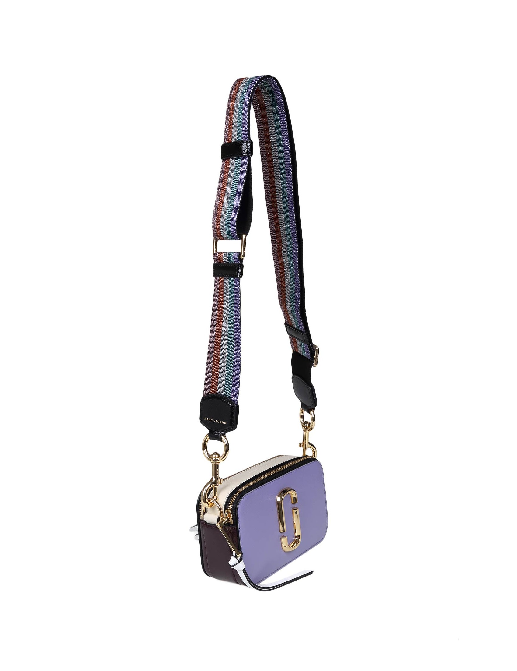 Snapshot leather crossbody bag Marc Jacobs Purple in Leather