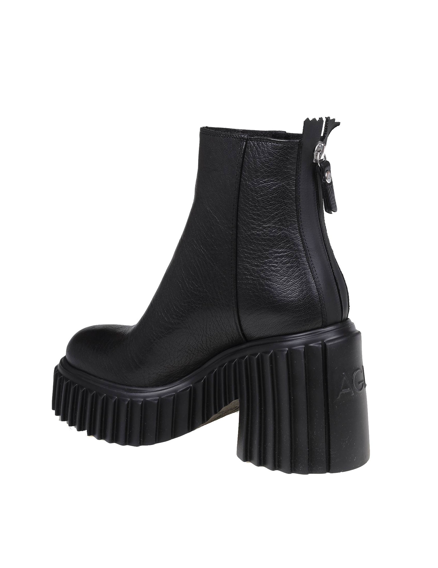 AGL TIGGY ANKLE BOOT IN BLACK COLOR LEATHER