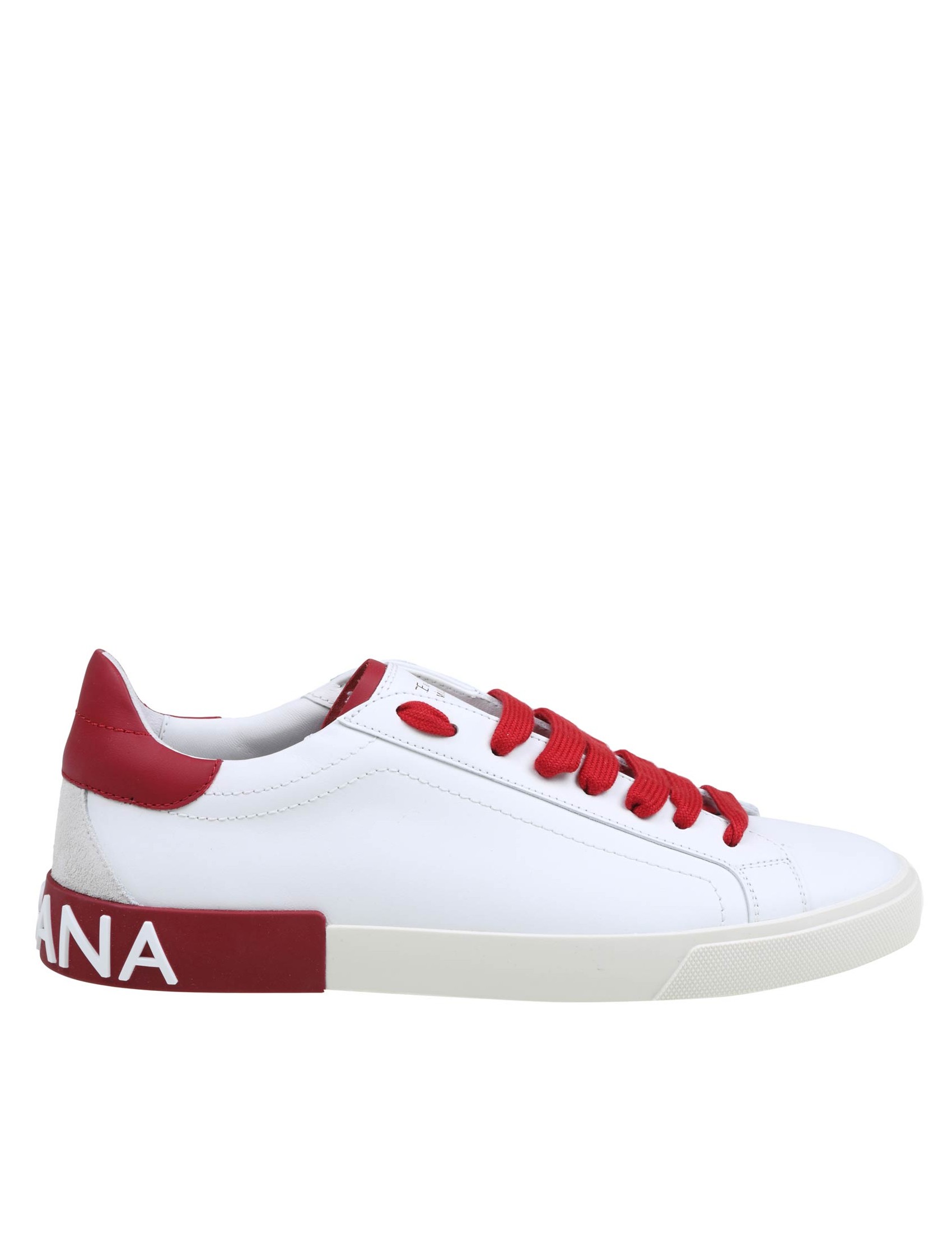Dolce and gabbana hotsell red and white sneakers