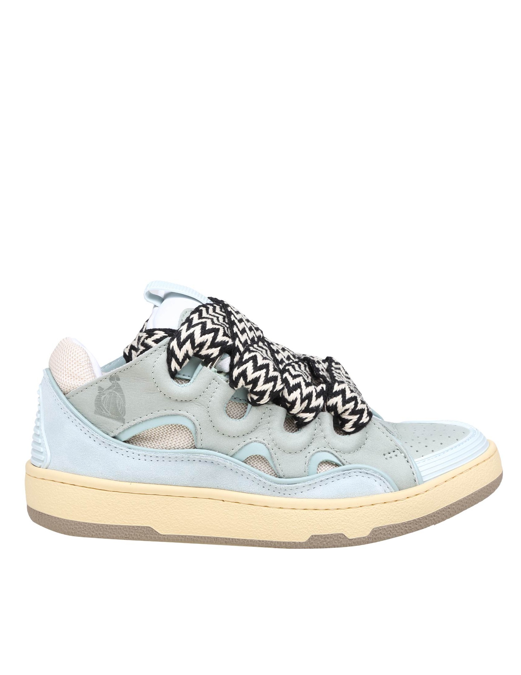 LANVIN SKATE SNEAKERS IN LEATHER COLOR LIGHT BLUE