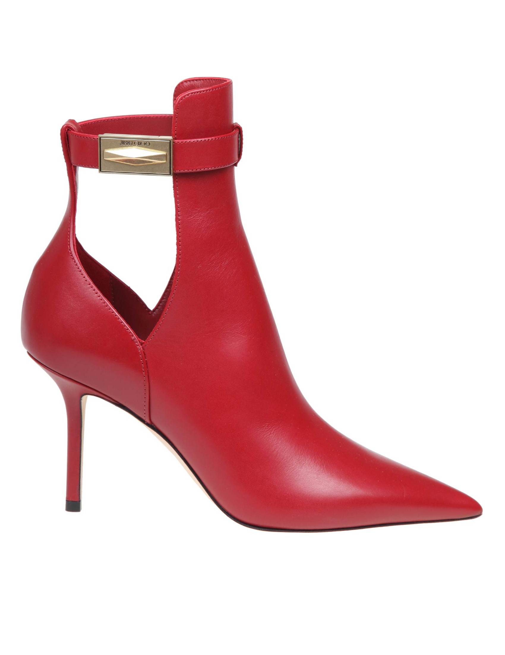 JIMMY CHOO BOOT IN AB 85 IN BORDEAUX COLOR LEATHER