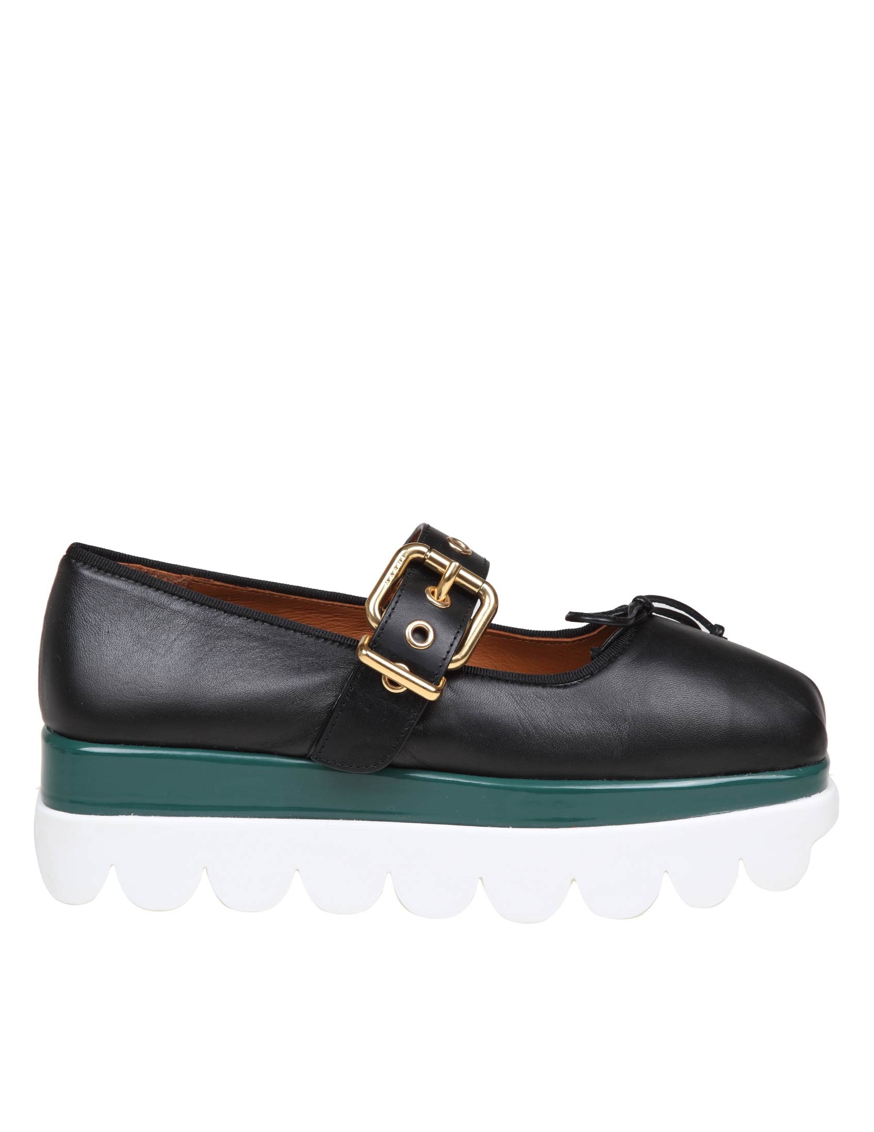 MARNI MARY JANE SHOES IN BLACK LEATHER