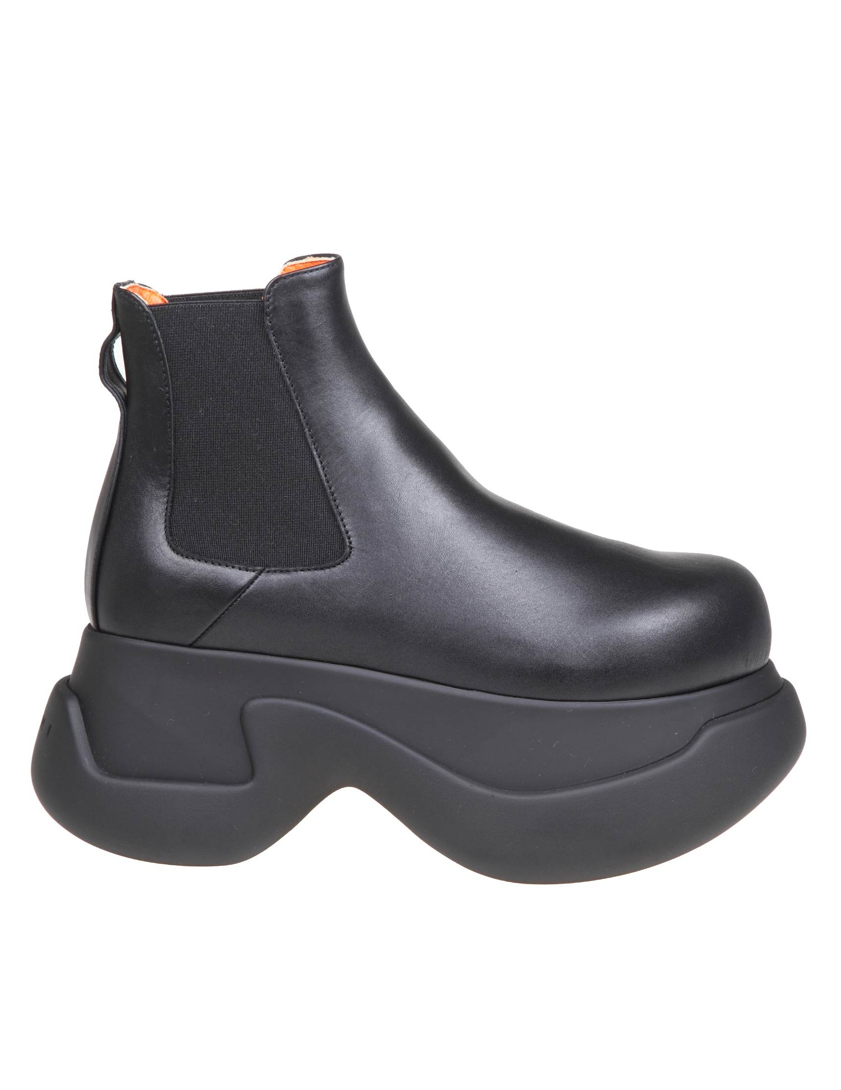 MARNI CHELSEA ARAS 23 ANKLE BOOTS IN BLACK COLOR LEATHER