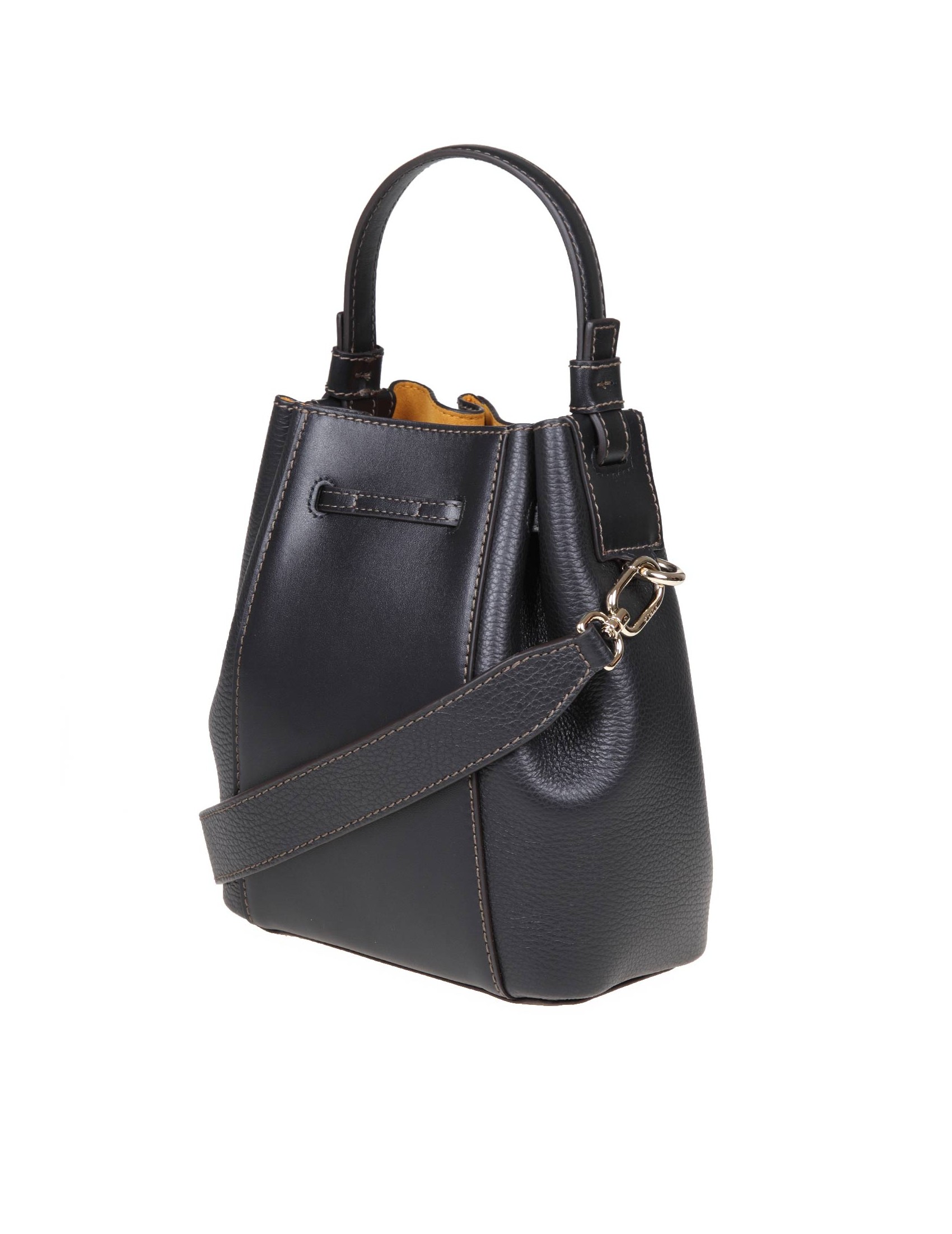 FURLA MIASTELLA MINI BUCKET IN PELLE COLORE NERO