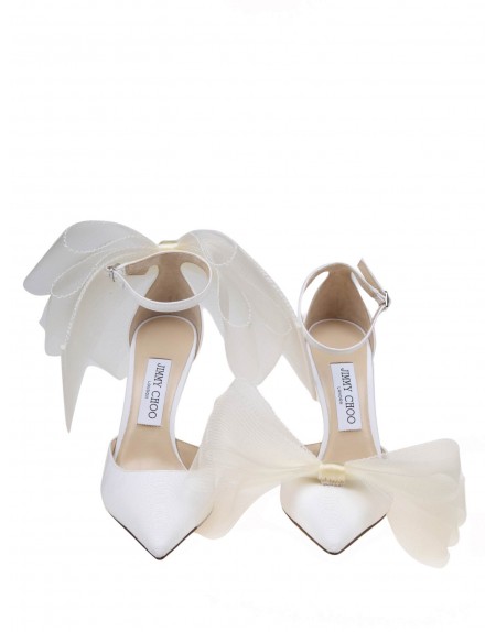 JIMMY CHOO PUMP AVERLY IN FABRIC WITH BOW