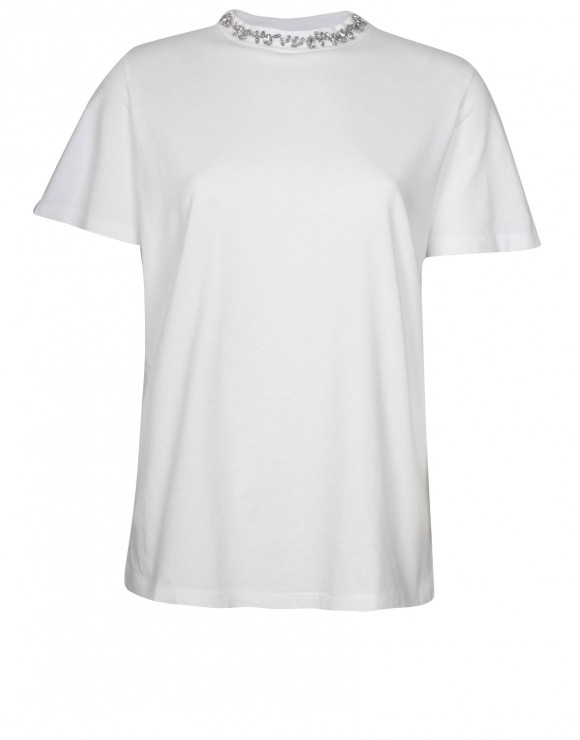 GOLDEN GOOSE GOLDEN T SHIRT IN JERSEY DI COTONE CON PIETRE APPLICATE