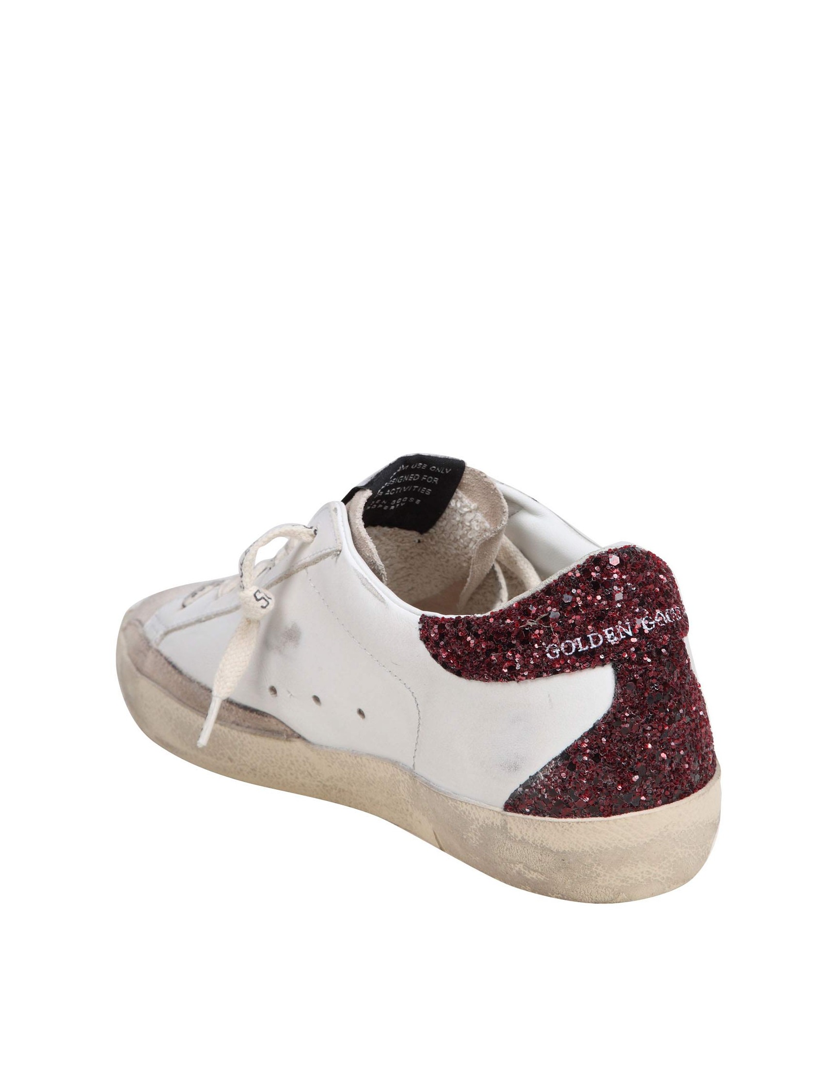 GOLDEN GOOSE SNEAKERS SUPER STAR IN PELLE E CAMOSCIO COLORE BIANCO BORDEAUX