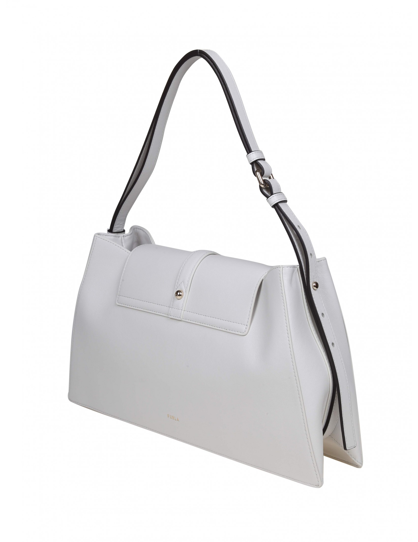 FURLA BORSA A SPALLA NUVOLA IN PELLE COLROE GHIACCIO
