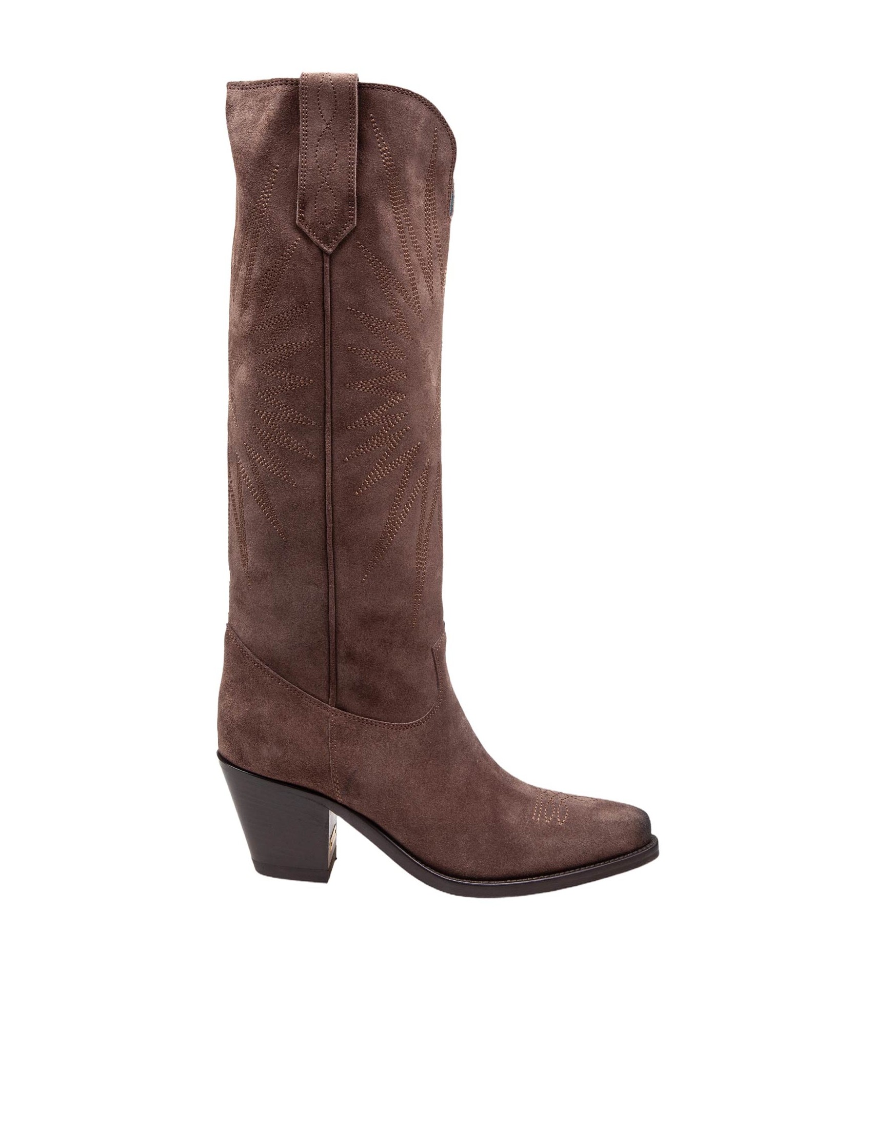 GOLDEN GOOSE CAMPEROS BOOTS IN BROWN SUEDE
