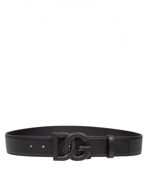 DOLCE & GABBANA LEATHER BELT WITH DG LOGO