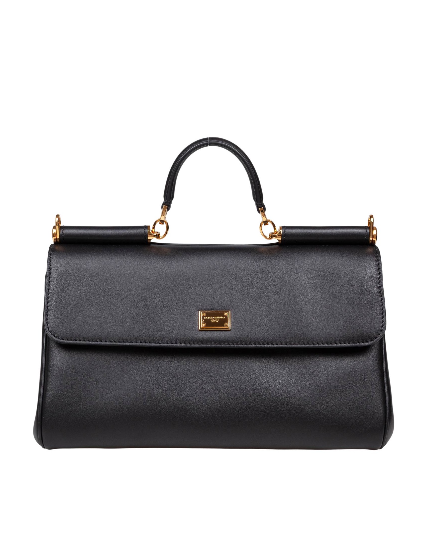 DOLCE & GABBANA BORSA VINTAGE MY SICILY IN PELLE COLORE NERO