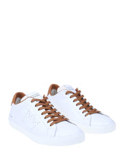LEATHER CROWN SNEAKERS IN WHITE LEATHER