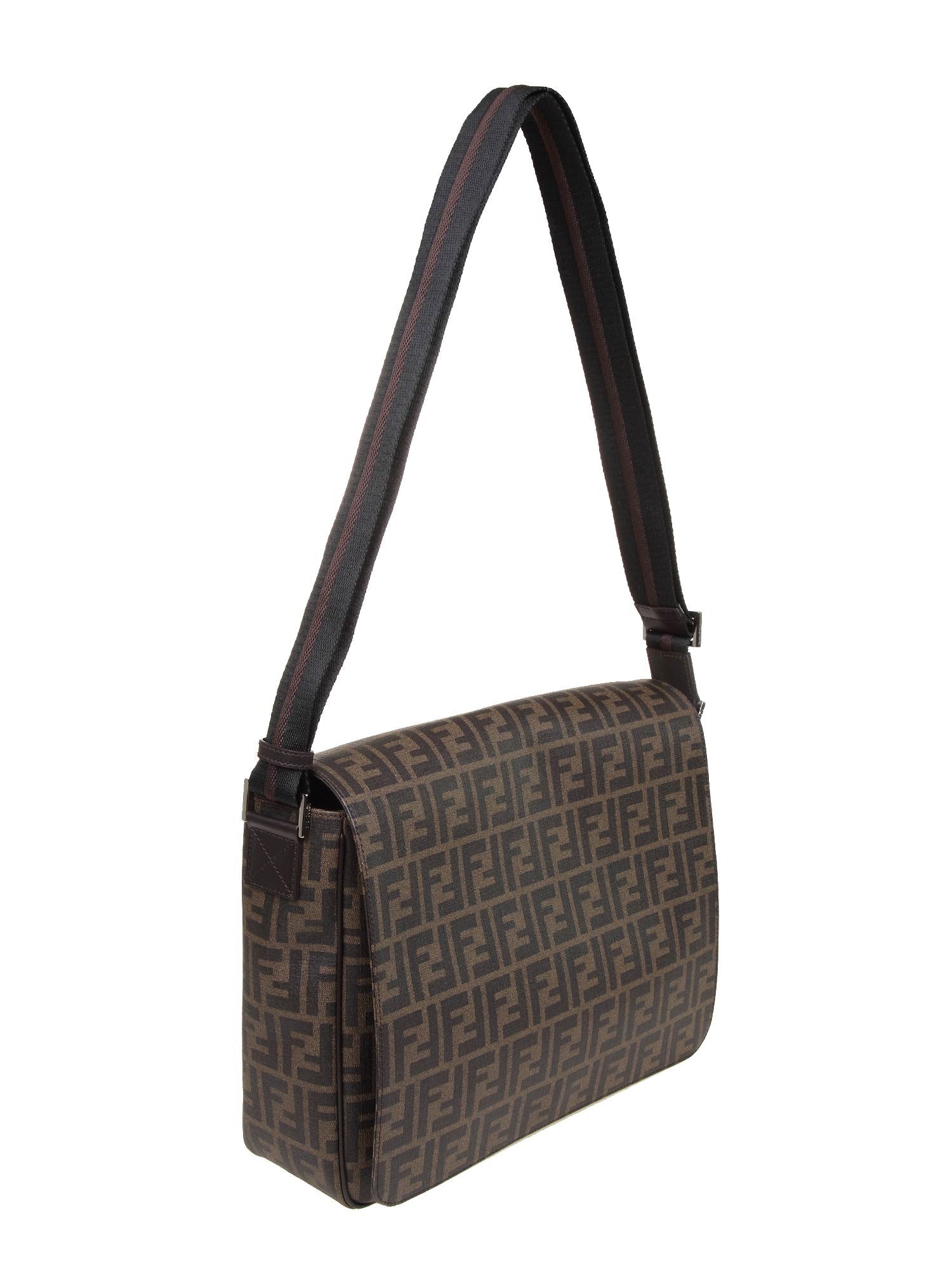 FENDI MESSENGER BAG IN LOGO FABRIC