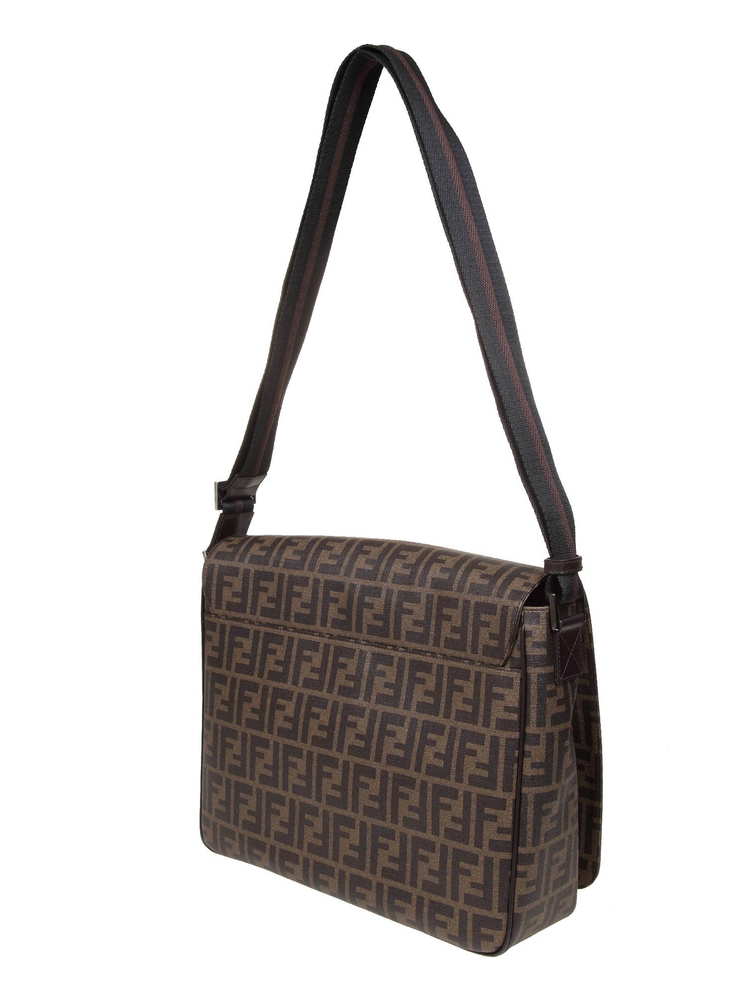 FENDI MESSENGER BAG IN LOGO FABRIC