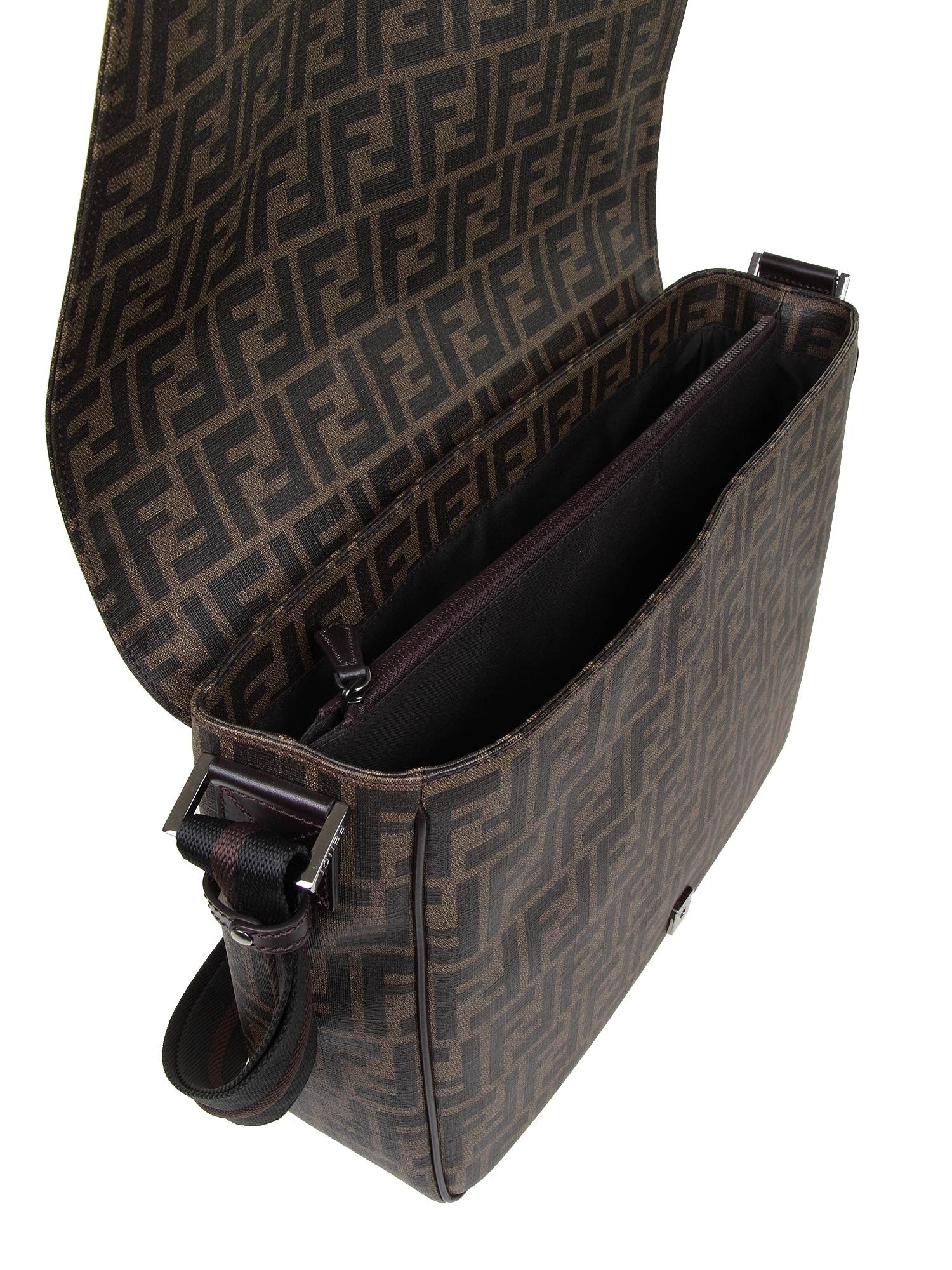 FENDI MESSENGER BAG IN LOGO FABRIC