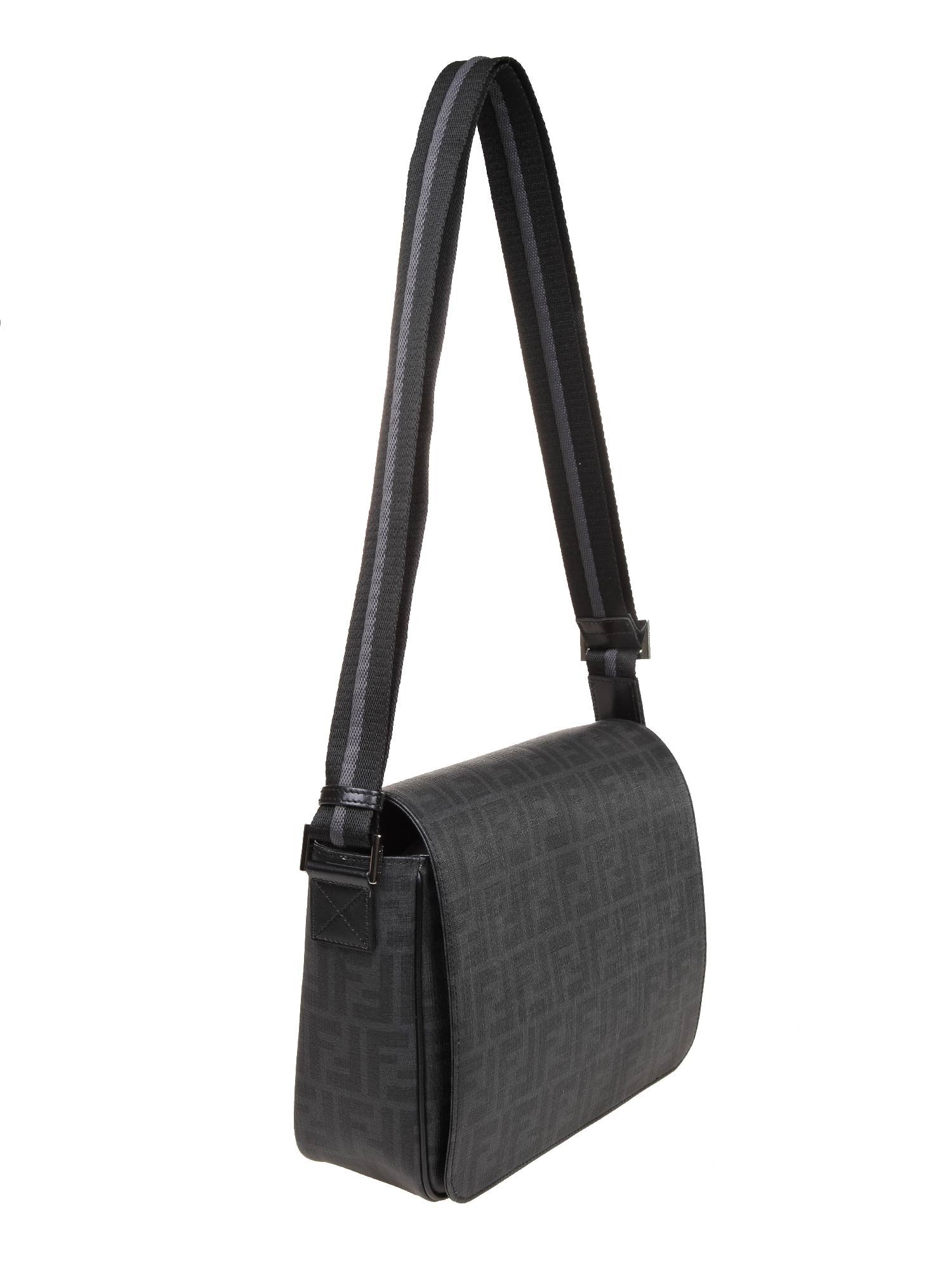 FENDI MESSENGER BAG IN LOGO FABRIC