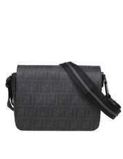 FENDI MESSENGER BAG IN LOGO FABRIC