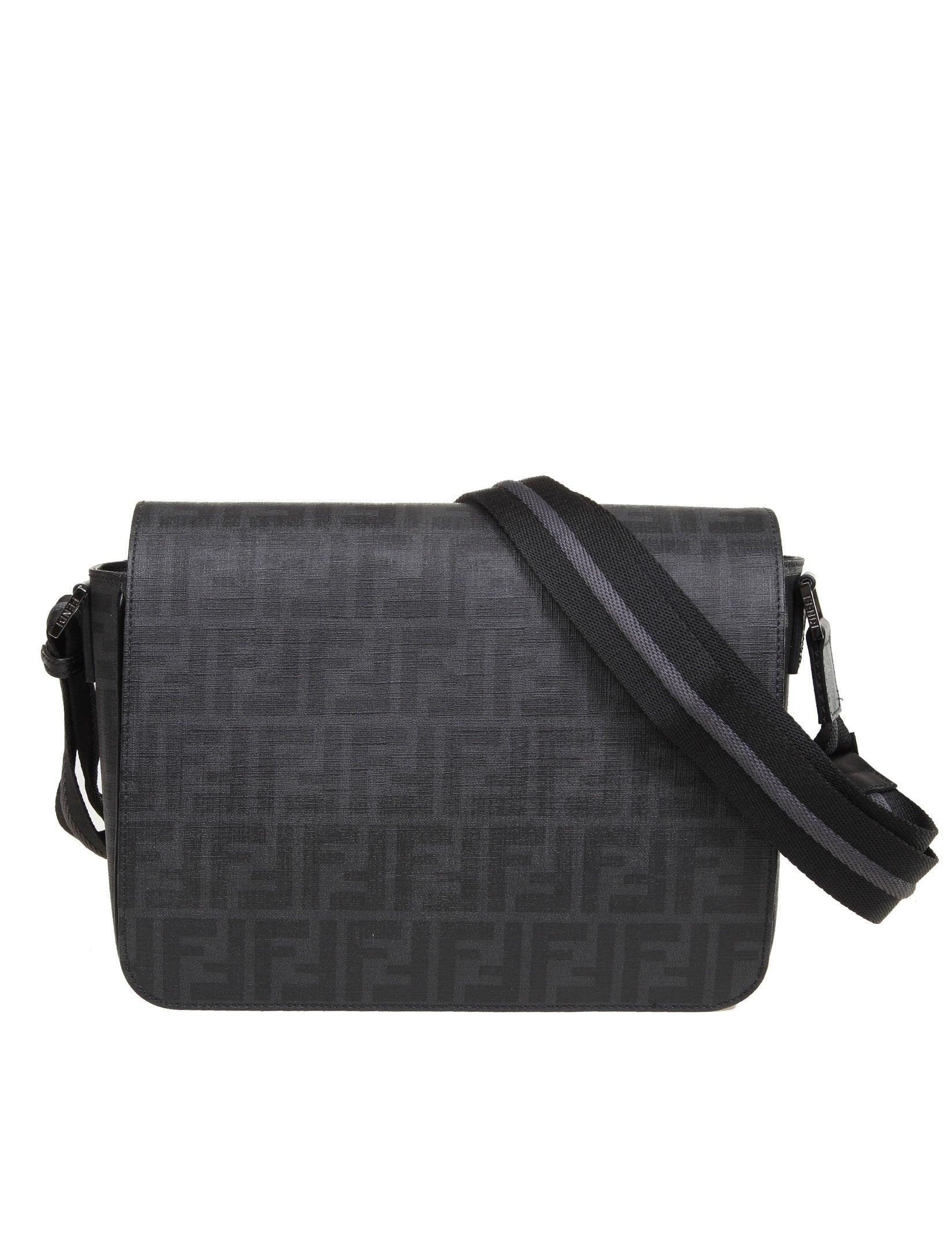 FENDI MESSENGER BAG IN LOGO FABRIC