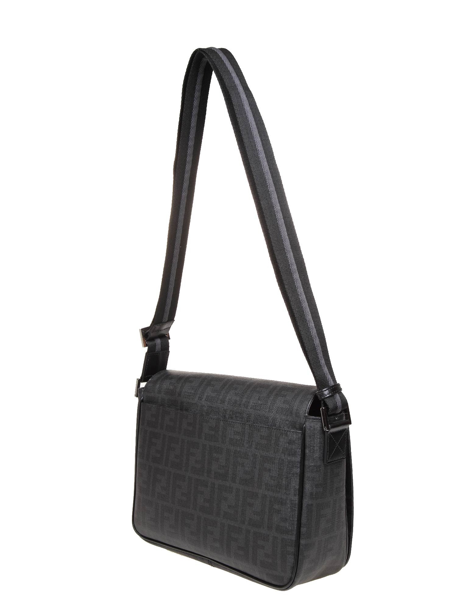 FENDI MESSENGER BAG IN LOGO FABRIC