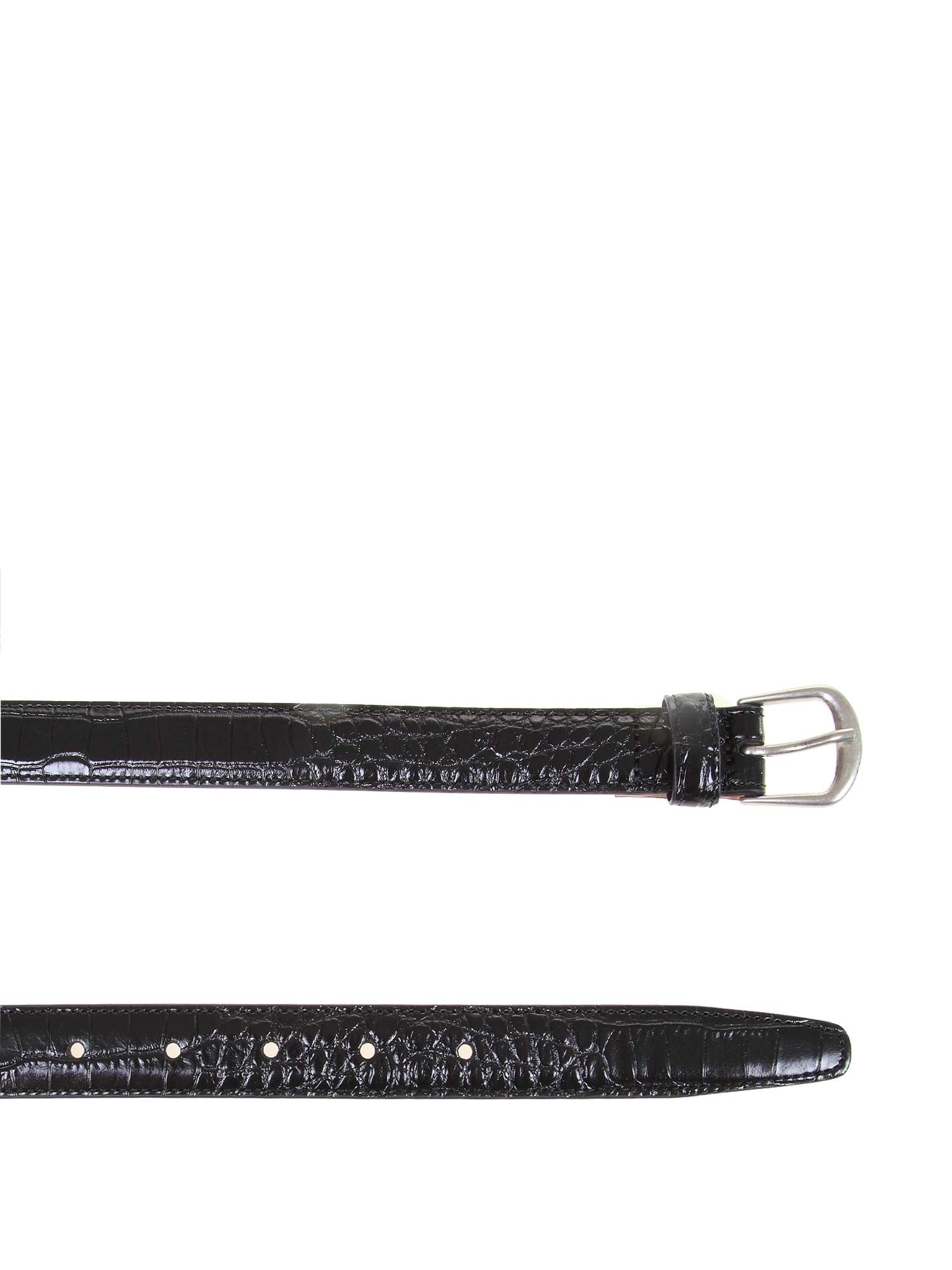 DSQUARED2 BLACK LEATHER BELT