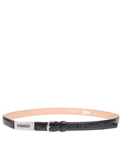 DSQUARED2 BLACK LEATHER BELT
