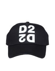 DSQUARED2 CAPPELLO BASEBALL IN TESSUTO COLORE NERO