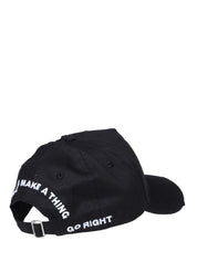 DSQUARED2 CAPPELLO BASEBALL IN TESSUTO COLORE NERO
