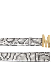 MOSCHINO BELT IN PYTHON PRINT LEATHER